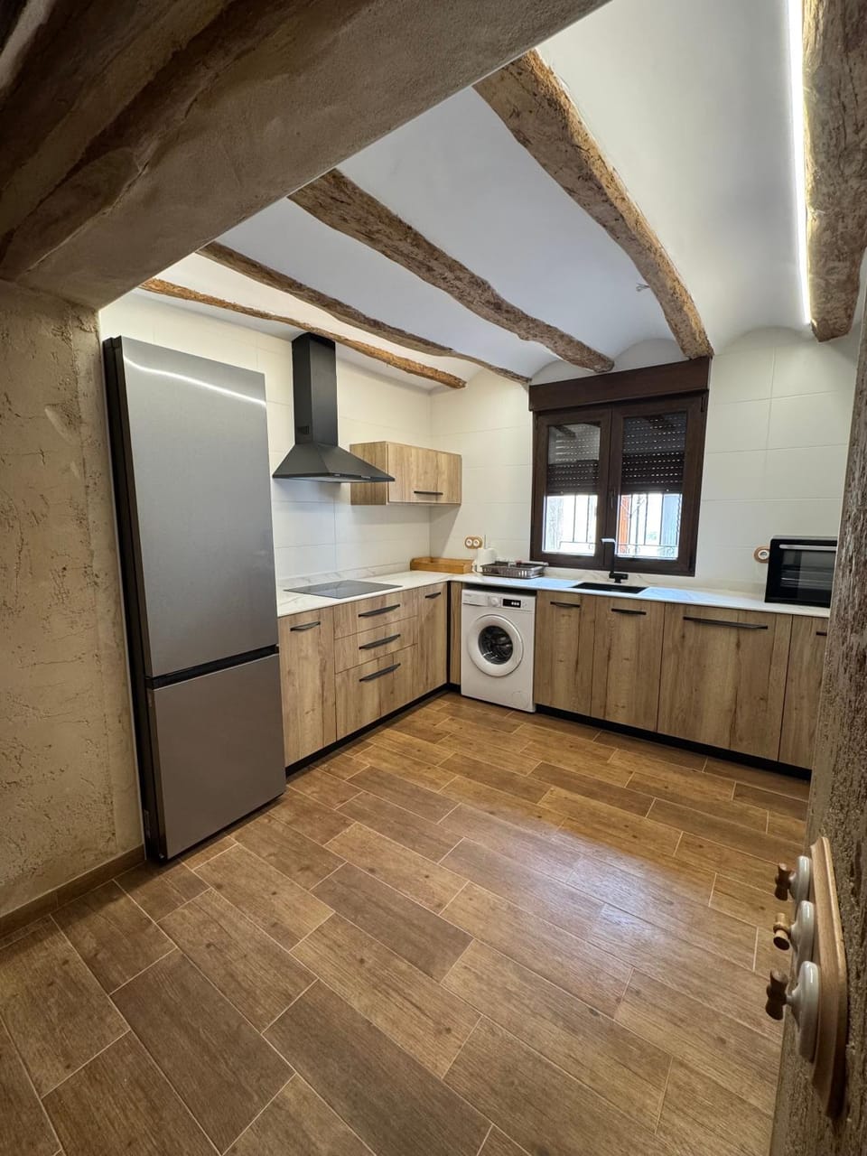 Kitchen or kitchenette, flat iron, microwave, minibar, oven, pet friendly, stove, toaster, washing machine