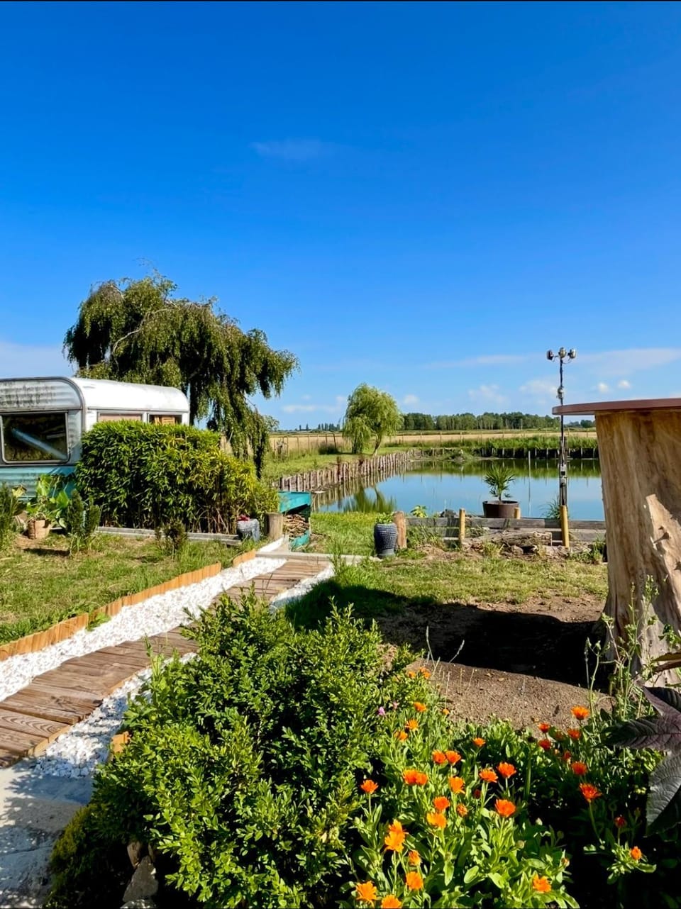 Natural landscape, Garden, Garden view, Lake view