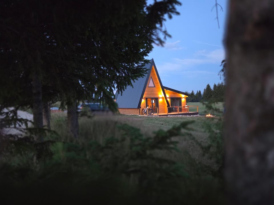 Property building, Night, Garden