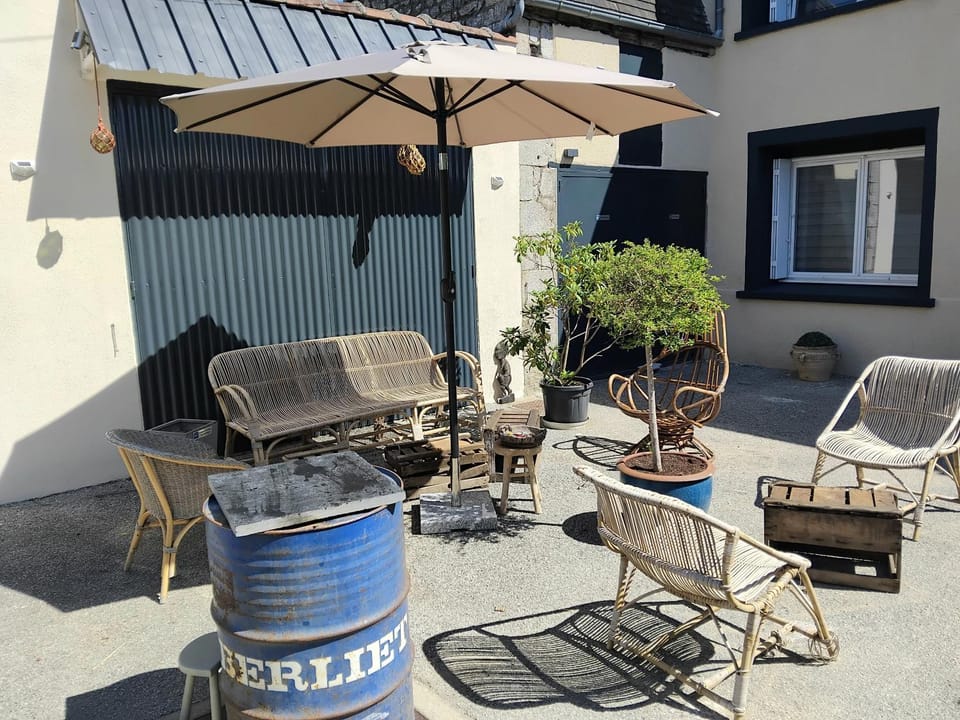 Patio, Living room, Seating area