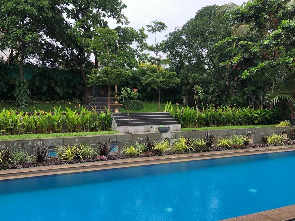 Natural landscape, Garden, Swimming pool