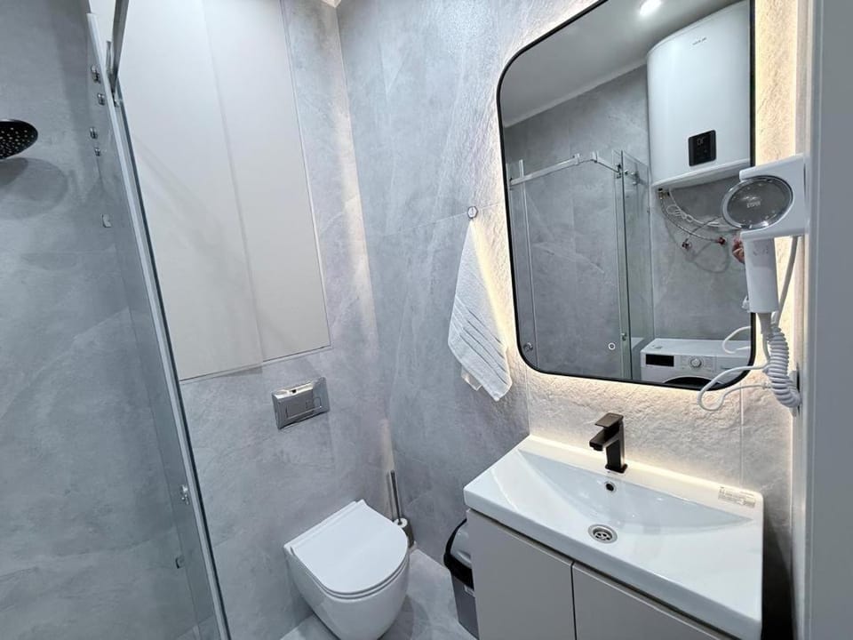 Shower, Toilet, Bathroom, towels