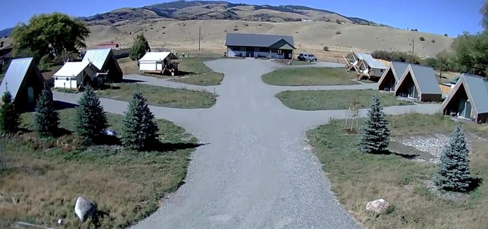 Beautiful A-Frame Cabin on a Wonderful Glampground for an Unforgettable Retreat in Emigrant, Montana Cabin in Emigrant