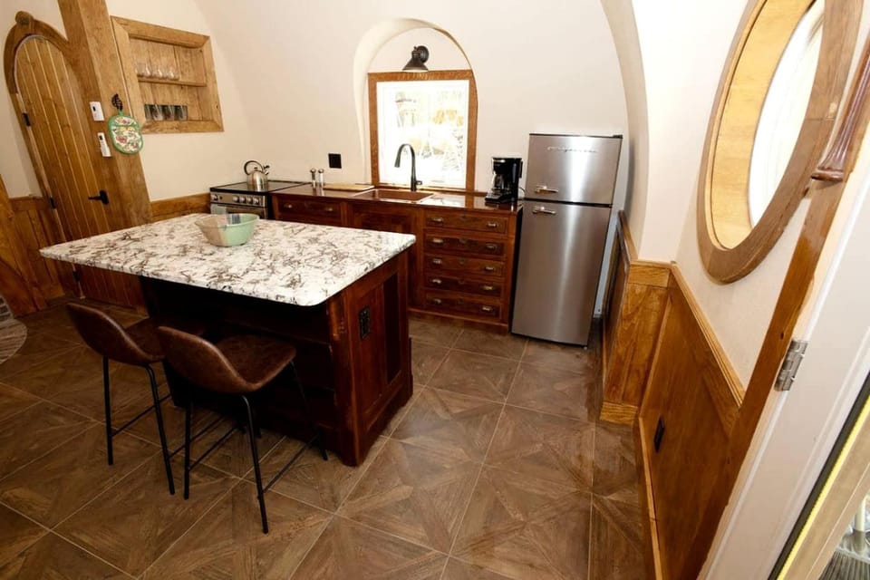 Charming Luxury Hobbit House with Private Hot Tub in Tranquil Woodlands on Littlefield Pond in Springvale, Maine House in Shapleigh