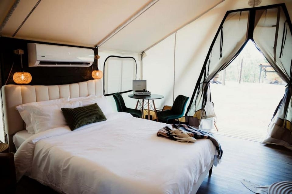 Incredible Safari Tent with Hot-tub, Fire Pit and Sauna in Cadiz, Kentucky Luxury tent in Lake Barkley