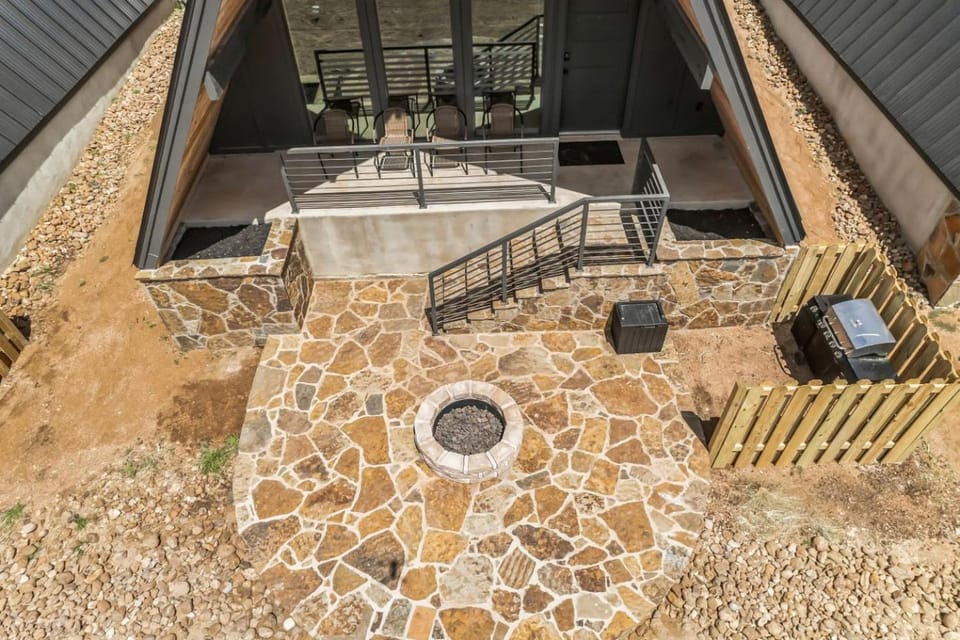 Elegant Modern A-Frame Surrounded by Nature in Texas Chalet in Canyon Lake