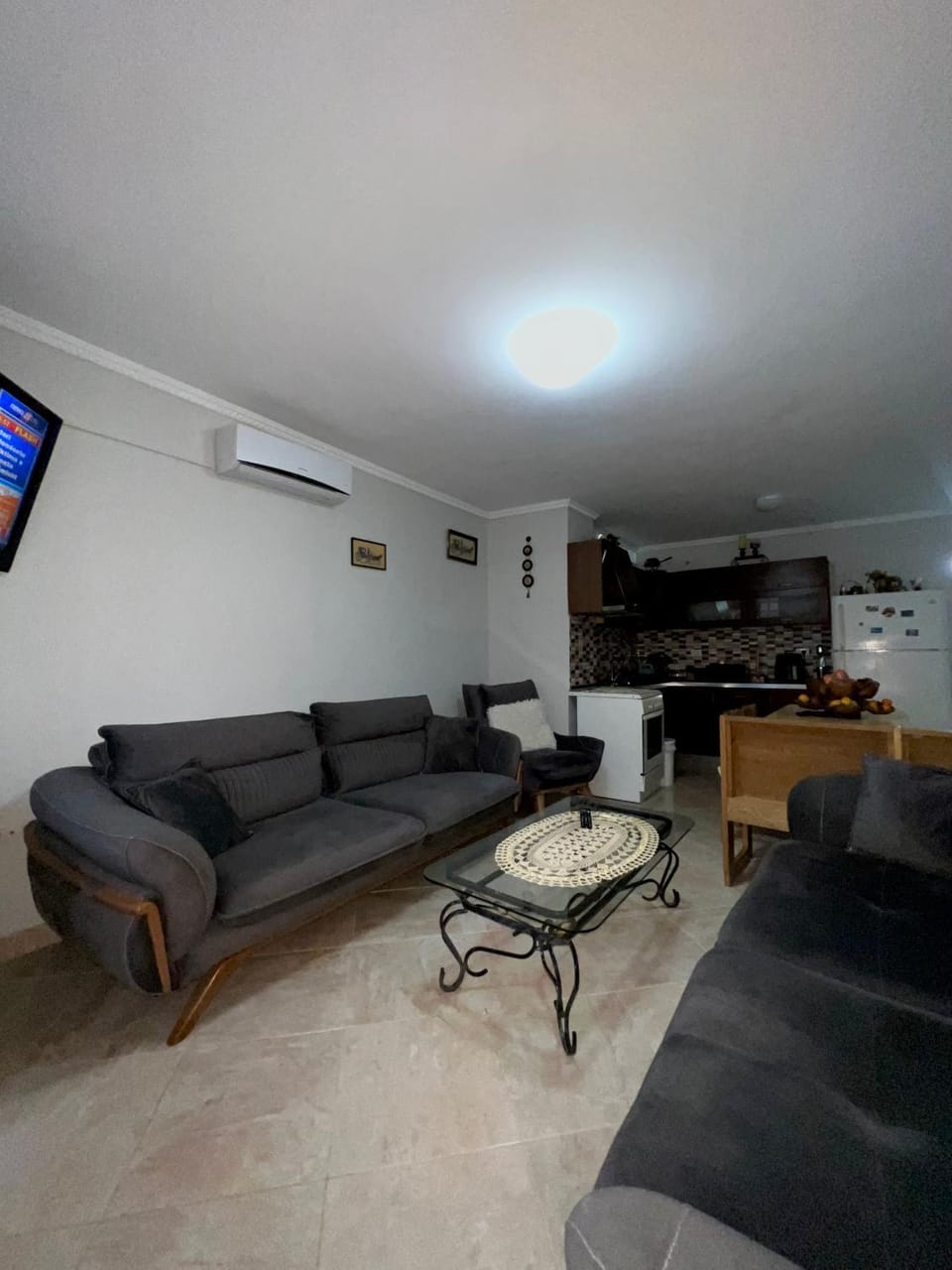 Property building, Bed, TV and multimedia, Living room, kitchen