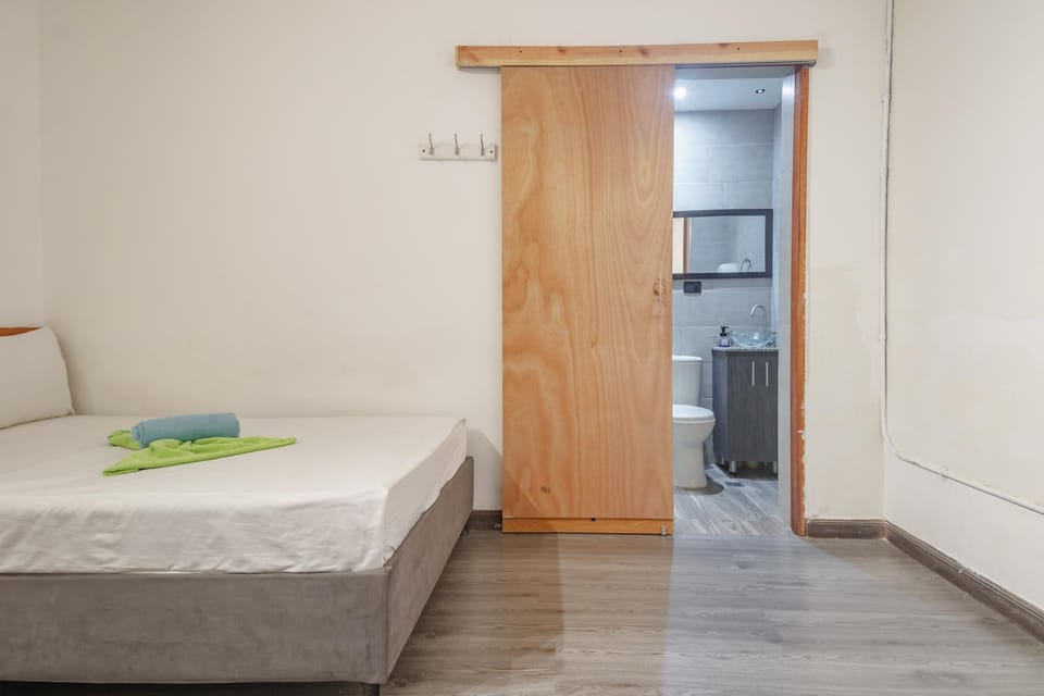 Bed, Bathroom, Photo of the whole room, Bedroom, towels, wardrobe