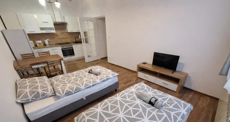 Bed, Kitchen or kitchenette, kitchen