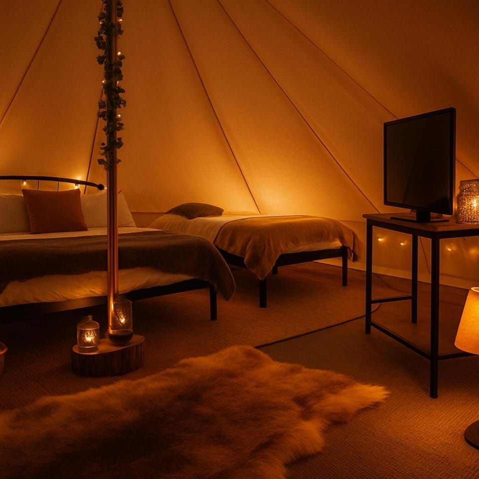 Bed, TV and multimedia, Living room, Photo of the whole room, Bedroom