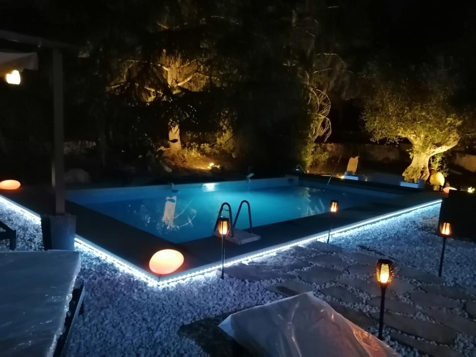 Night, Natural landscape, Pool view, Swimming pool