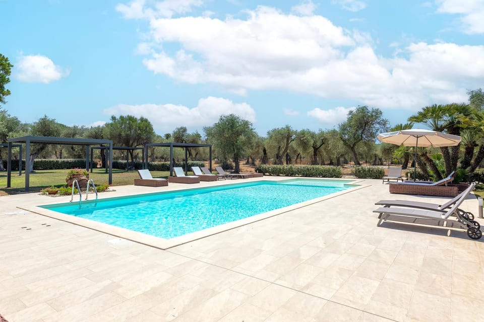 Property building, Living room, Swimming pool