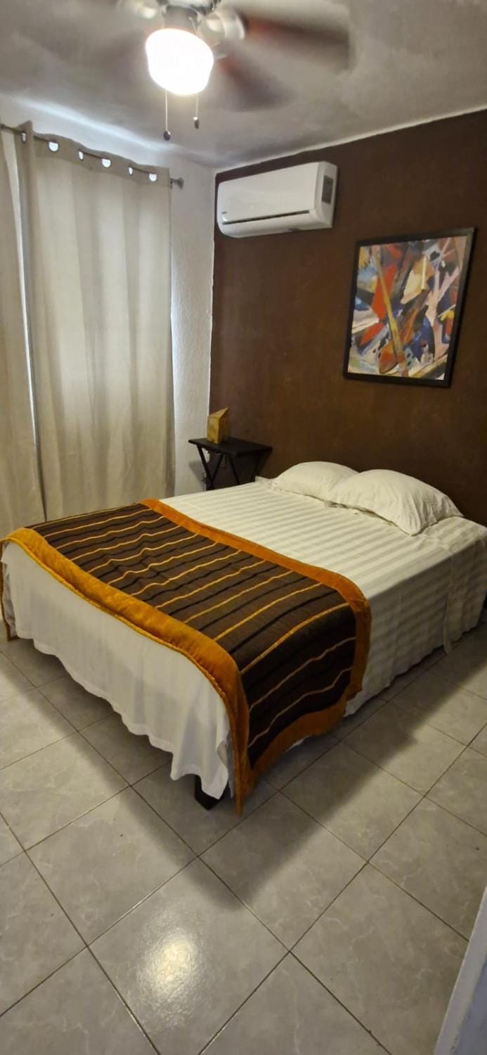 Bed, air conditioner