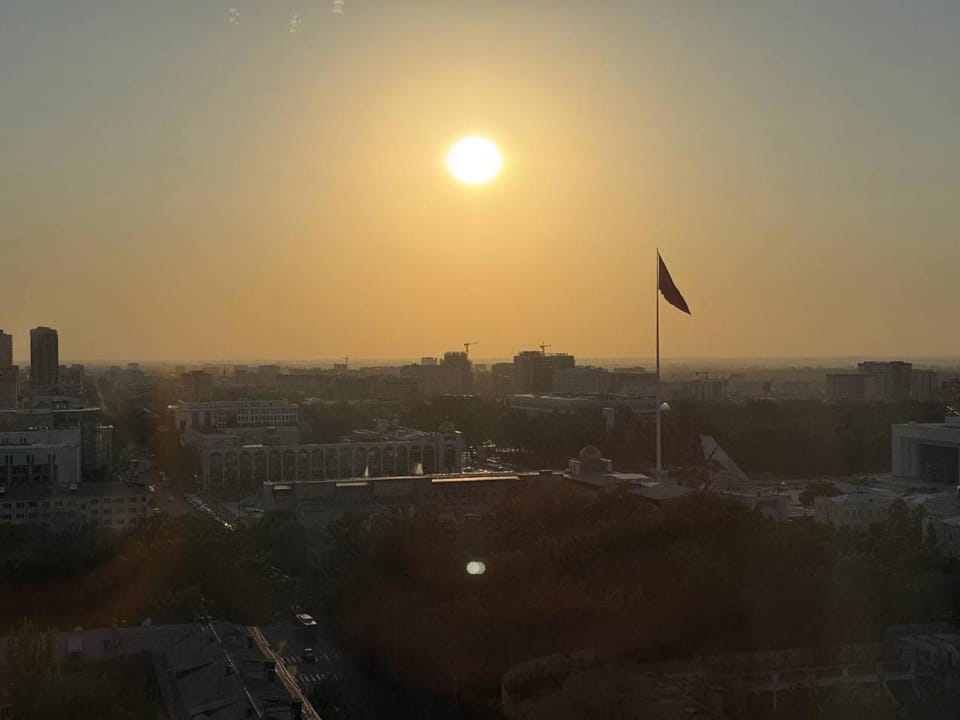 Bird's eye view, City view, Sunset
