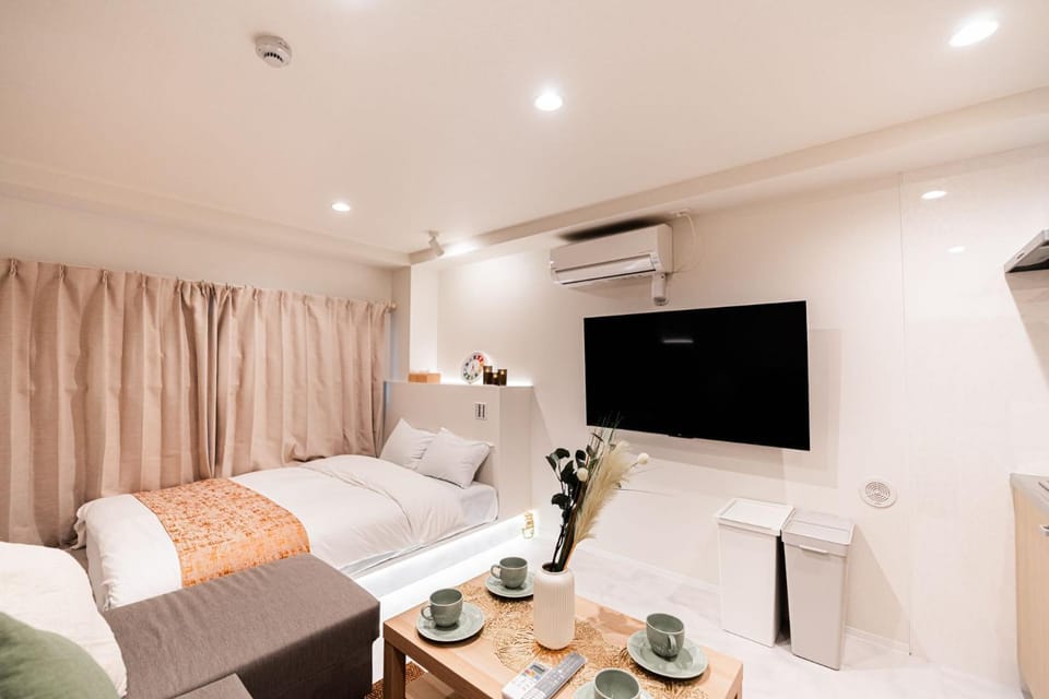 Bed, TV and multimedia, air conditioner