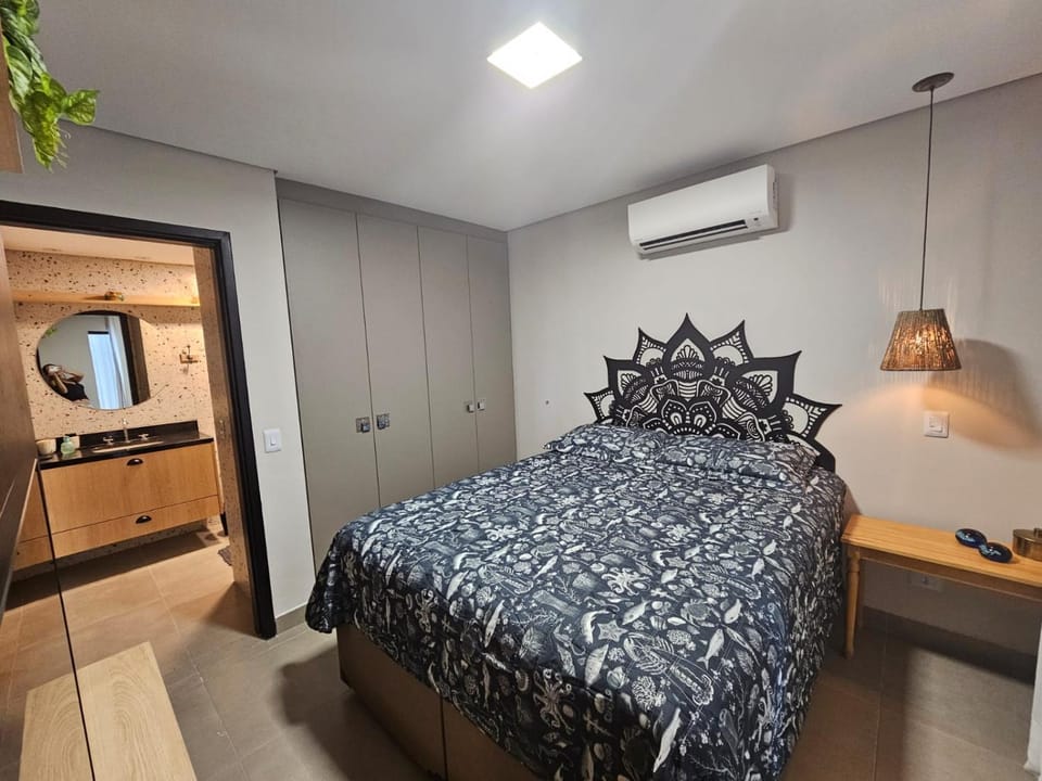 Bed, Photo of the whole room, Bedroom, wardrobe, air conditioner