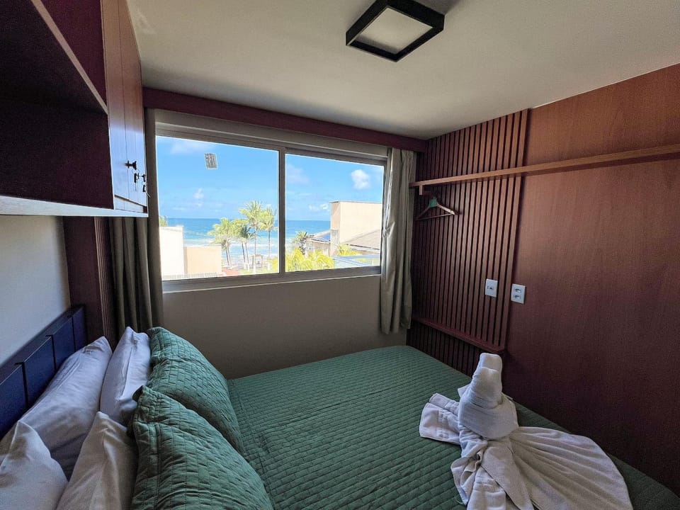 Bed, View (from property/room), Photo of the whole room, Bedroom, Sea view, towels, wardrobe