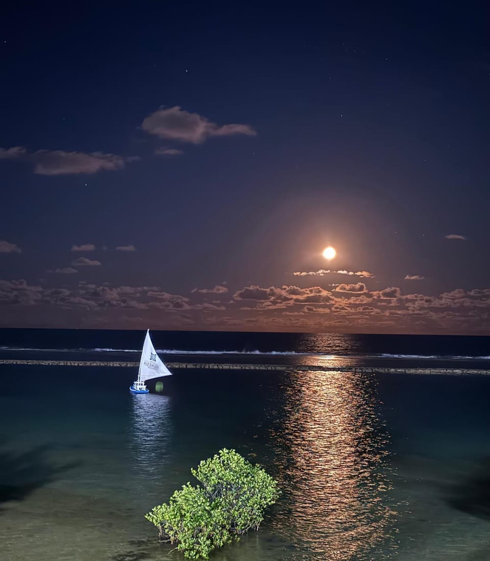 Night, Natural landscape, Sea view