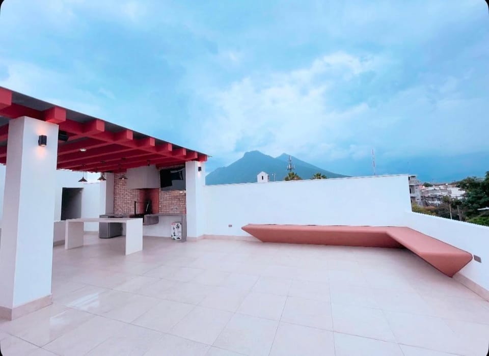 Departamento a metros del Estadio BBVA, con acceso a terraza espectacular y asador Apartment in Monterrey