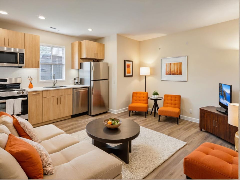TV and multimedia, Living room, Seating area, Dining area, oven, stove