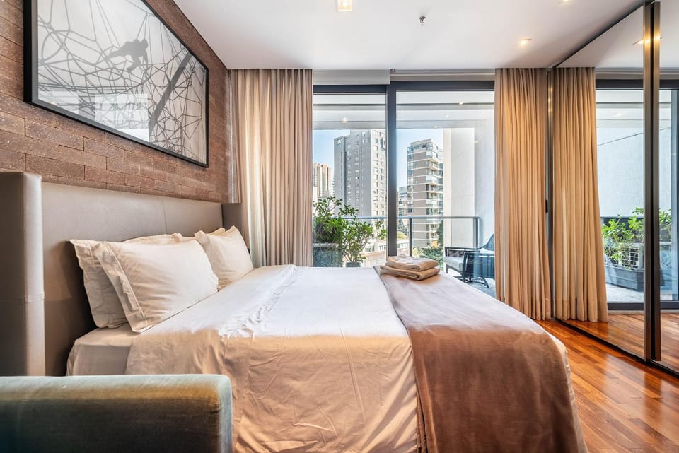 Modern Studio Vila Olímpia with Daily Cleaning House in Sao Paulo City