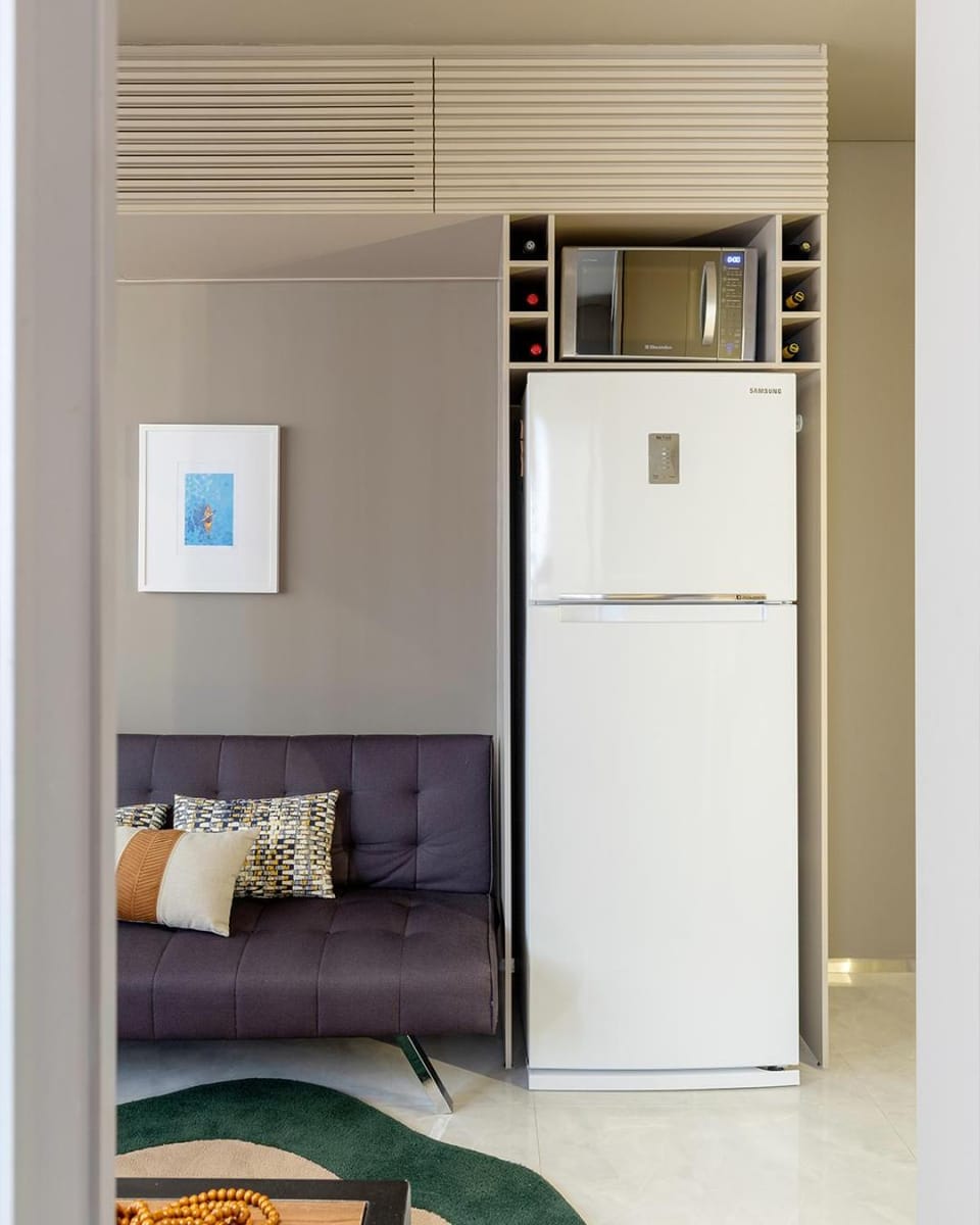 Kitchen or kitchenette, Living room, Decorative detail, Seating area
