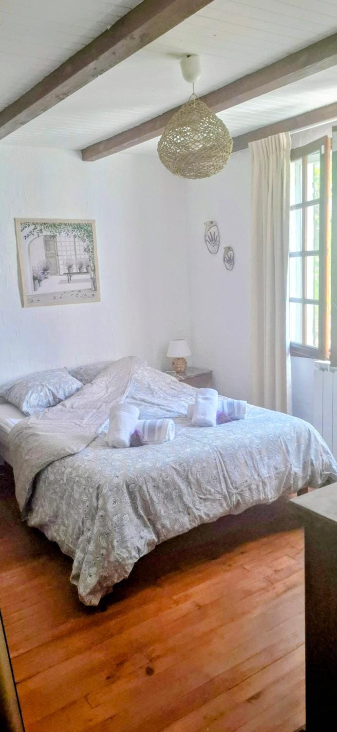 Bed, Photo of the whole room, Bedroom, towels, wardrobe