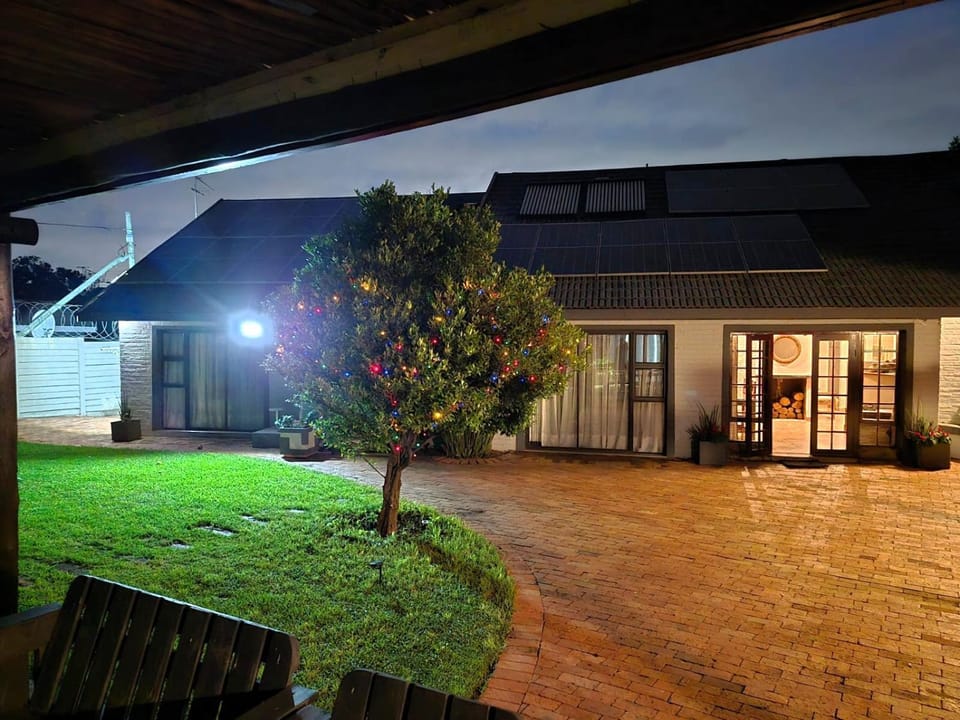 Property building, Patio, Night, Garden, Garden view