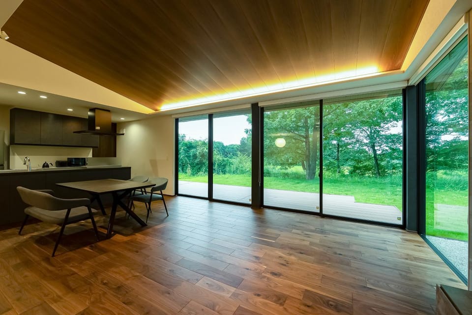 Kitchen or kitchenette, Living room, Dining area