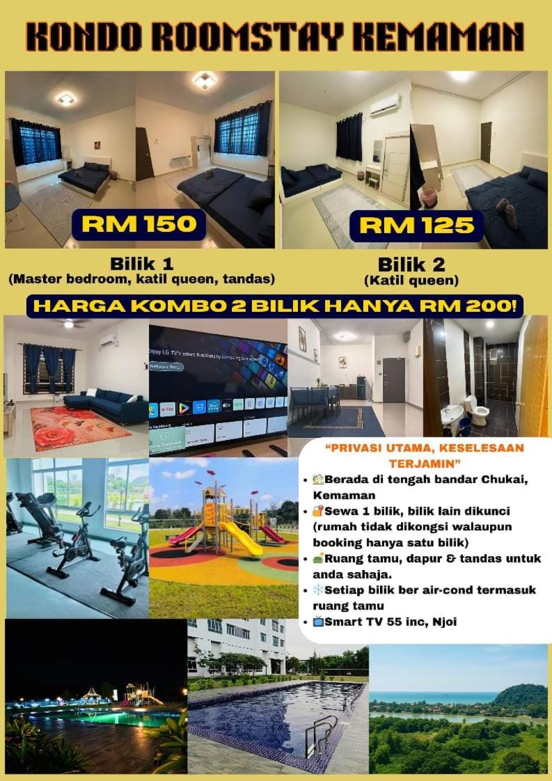 Kemaman KondoRoomStay SwimPool,Gym, Chukai Trg Private Apartment in Terengganu, Malaysia