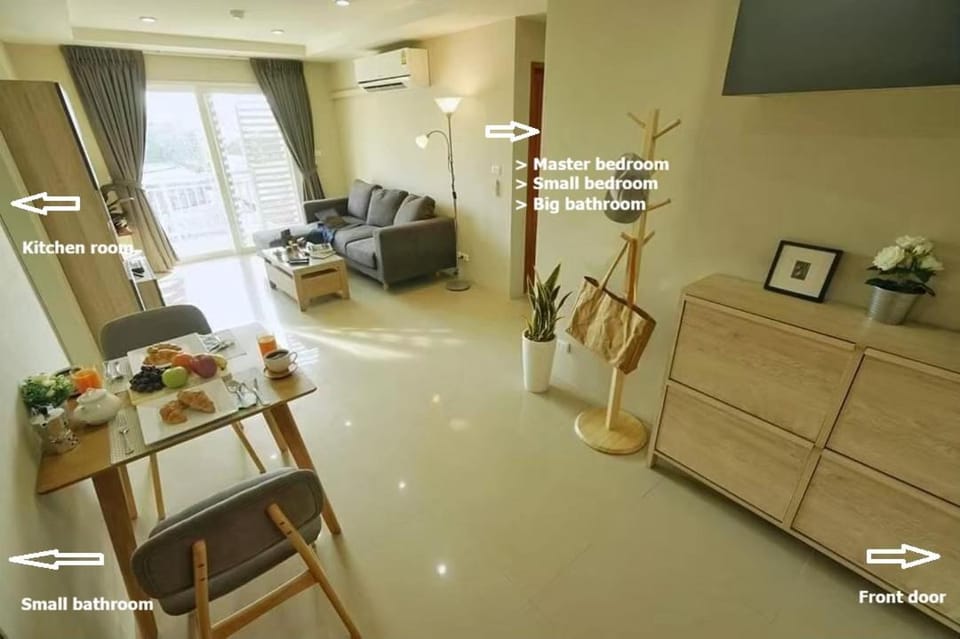 The Two bedrooms Two bathrooms in Phuket Old Town Apartment in Wichit