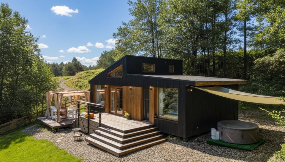 Property building, Patio, Natural landscape, Garden, Balcony/Terrace, Garden view