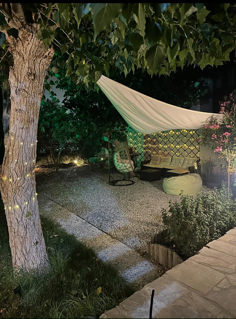 Night, Garden, Garden view