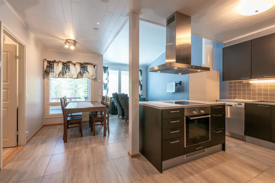 Dining area, dishwasher, oven, stove