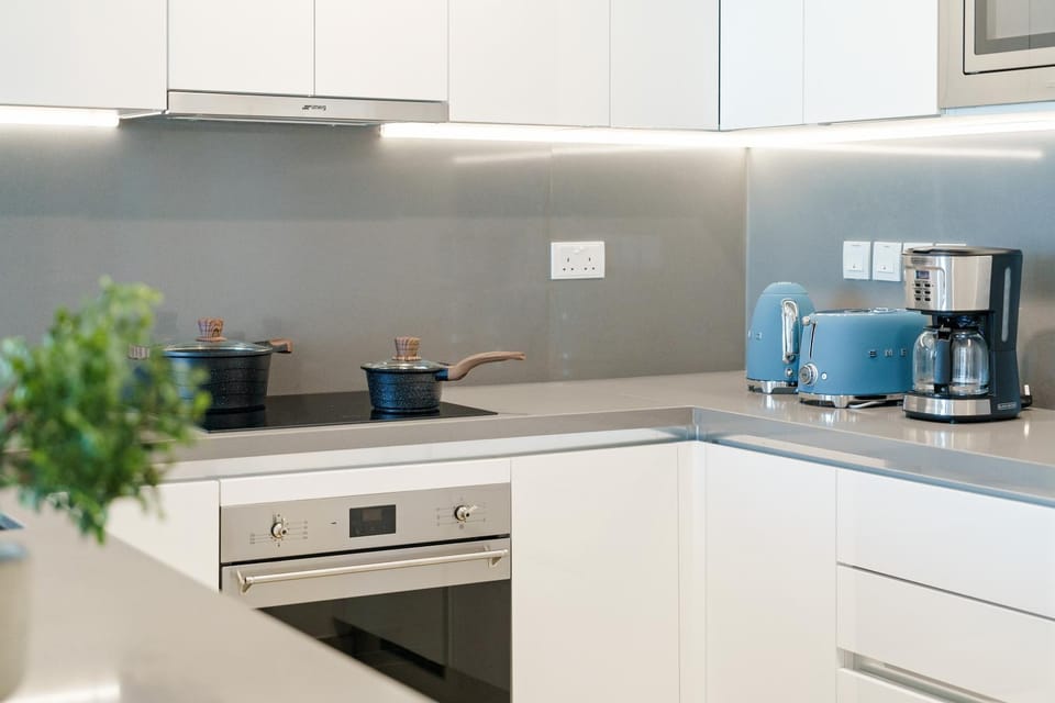 Kitchen or kitchenette, toaster