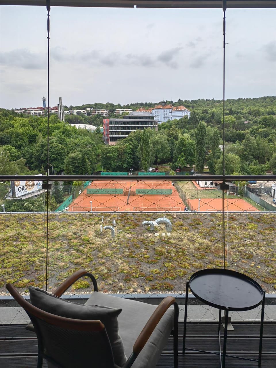 Natural landscape, Balcony/Terrace, Seating area, City view