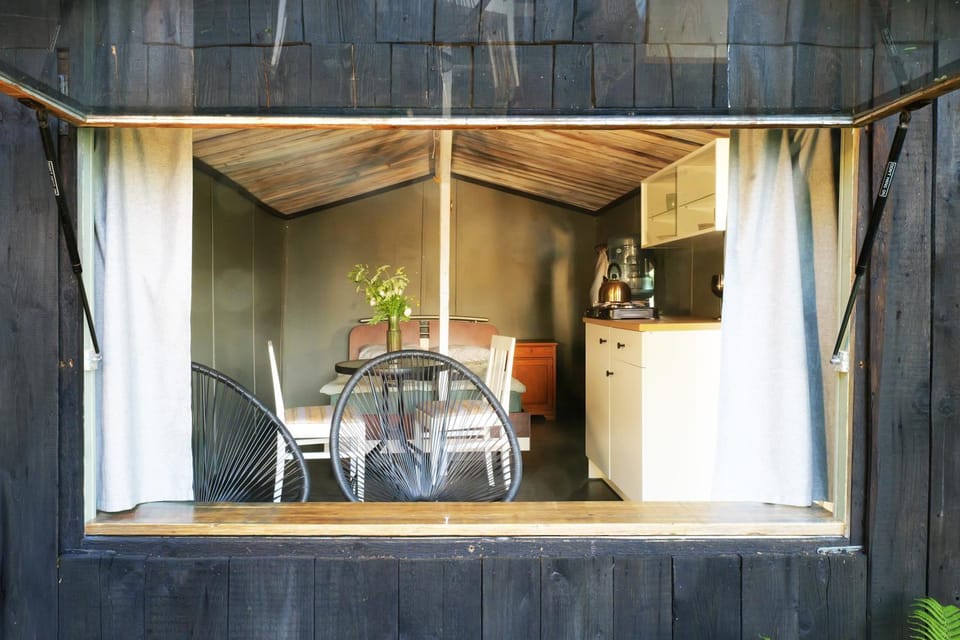 Minimalist riverside hideout Campground/ 
RV Resort in Riga