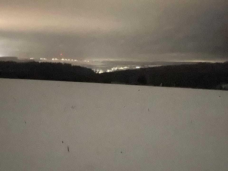 Night, Natural landscape, Winter