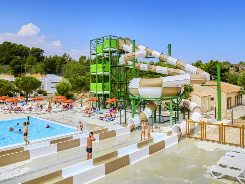 People, Aqua park, Swimming pool