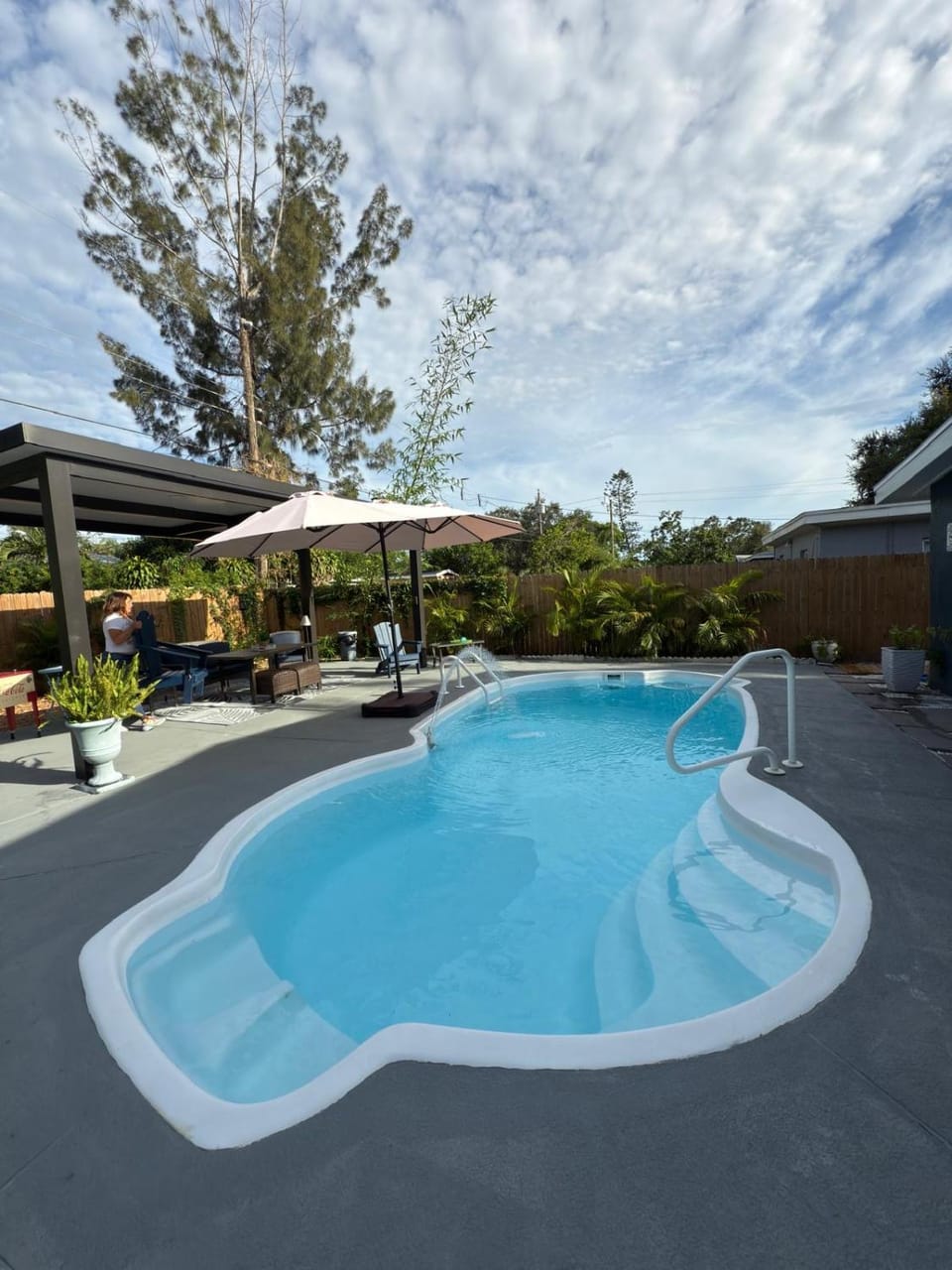 Pool view, sunbed