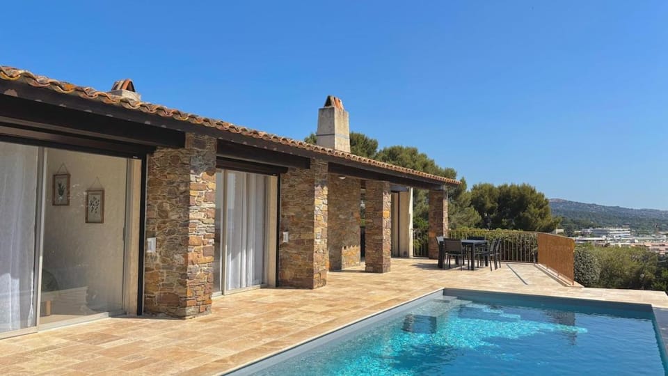 Property building, Day, Natural landscape, Pool view, Swimming pool, sunbed