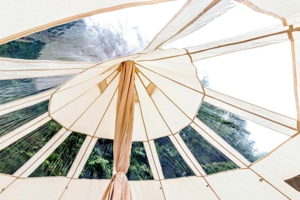 Luminous Glamping Bell Tent Retreat Near Sinking Creek, Missouri Luxury tent in Ozark Mountains