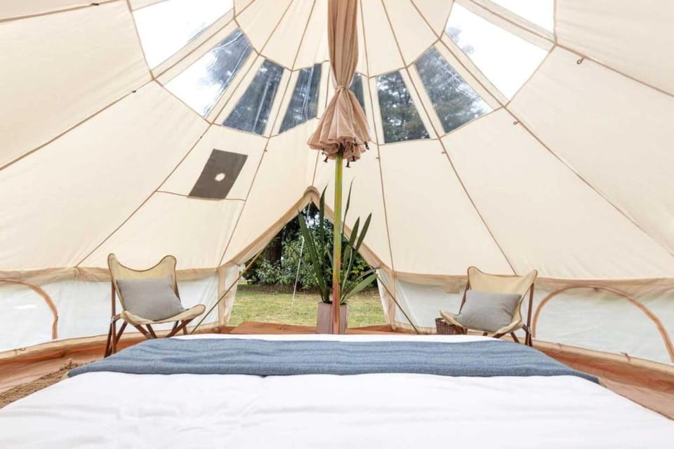 Luminous Glamping Bell Tent Retreat Near Sinking Creek, Missouri Luxury tent in Ozark Mountains