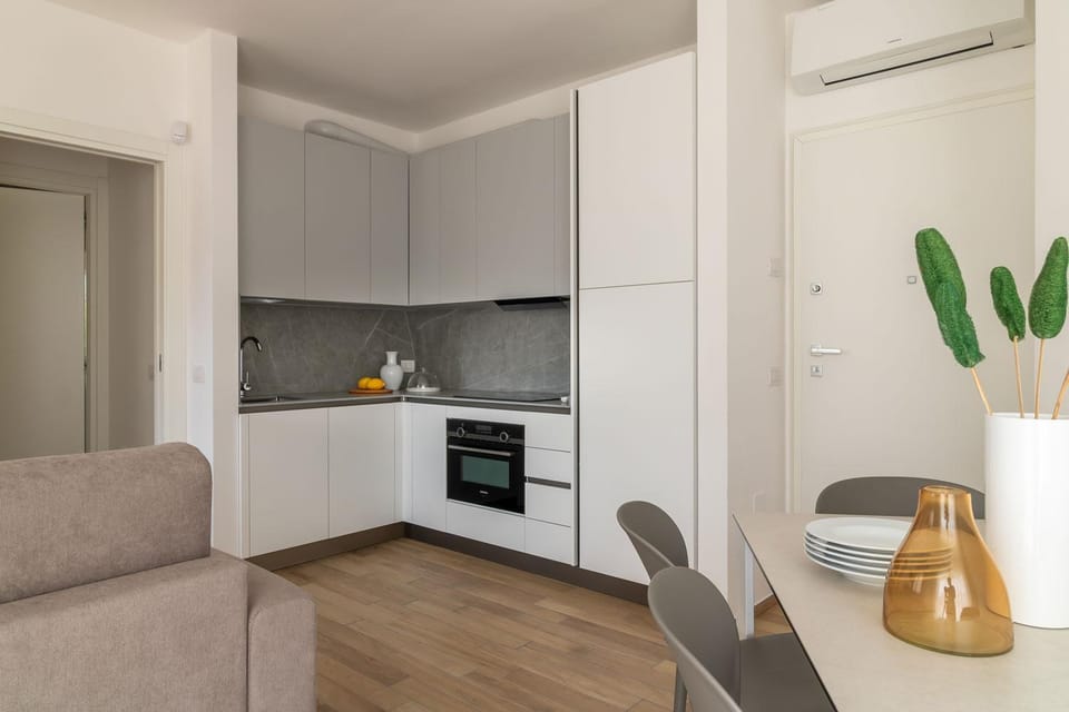 Kitchen or kitchenette, Living room, Dining area, dishwasher, oven, stove