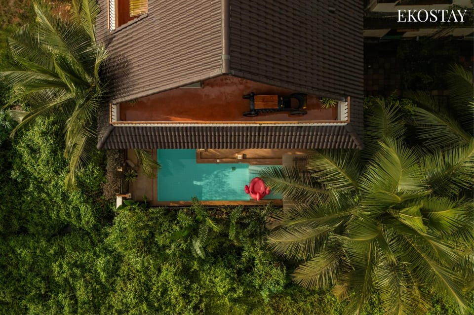 Natural landscape, Garden, Garden view, Pool view, Swimming pool