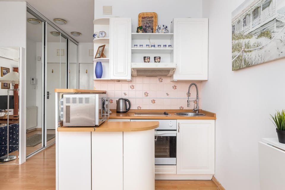 Kitchen or kitchenette, oven, stove
