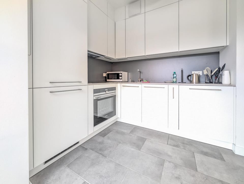 Kitchen or kitchenette, dishwasher, oven, stove