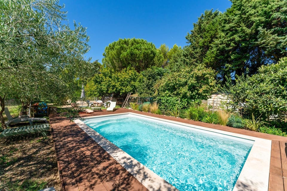 Property building, Living room, Swimming pool