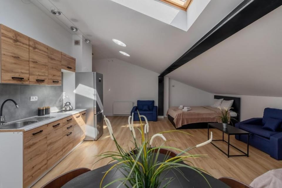 Bed, Kitchen or kitchenette, Living room, Photo of the whole room, Seating area, Dining area, Bedroom, minibar