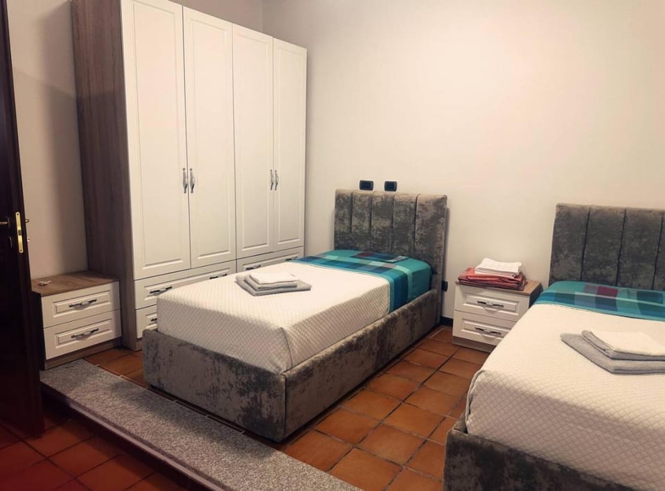 Bed, Photo of the whole room, Bedroom, towels, wardrobe